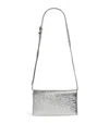 Jil Sander All Day Buckle Metallic Shoulder Bag In Grey