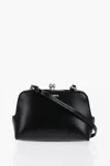 Jil Sander Leather Mini Crossbody Bag With Clip Clap Closure In Black
