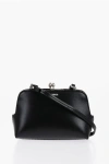 Jil Sander Leather Mini Crossbody Bag With Clip Clap Closure