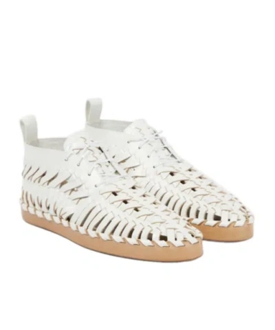 Jil Sander Leather Mocassins In White