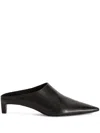 Jil Sander Leather Mules In Black