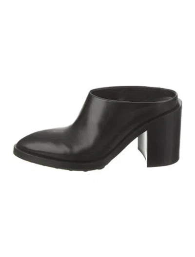 Pre-owned Jil Sander Leather Mules In Black