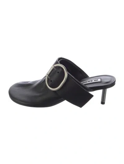 Pre-owned Jil Sander Leather Mules In Black