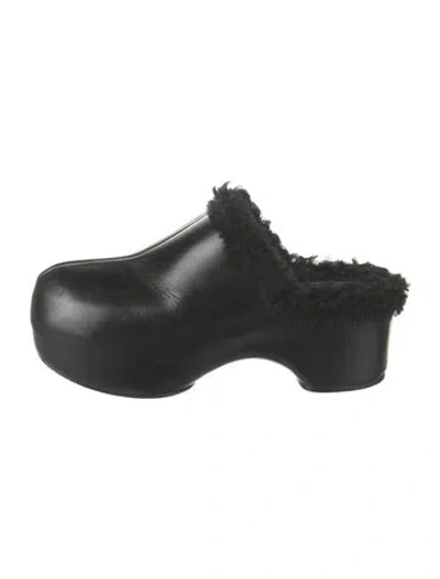 Pre-owned Jil Sander Leather Mules In Black