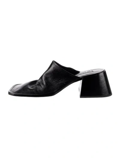 Pre-owned Jil Sander Leather Mules In Black