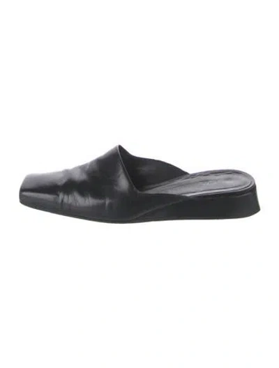 Pre-owned Jil Sander Leather Mules In Black