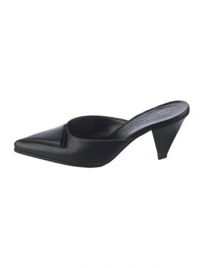 Pre-owned Jil Sander Leather Mules In Black