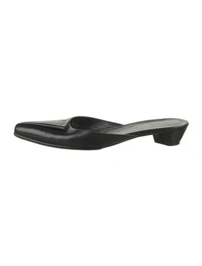 Pre-owned Jil Sander Leather Mules In Black