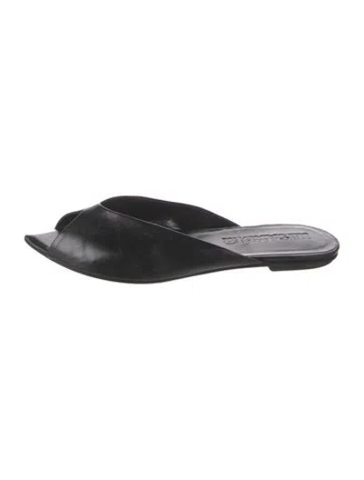 Pre-owned Jil Sander Leather Mules In Black