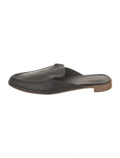 Pre-owned Jil Sander Leather Mules In Gray