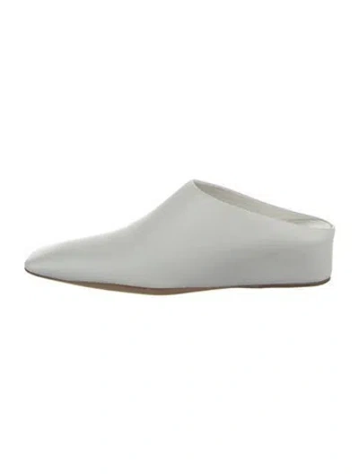Pre-owned Jil Sander Leather Mules In White