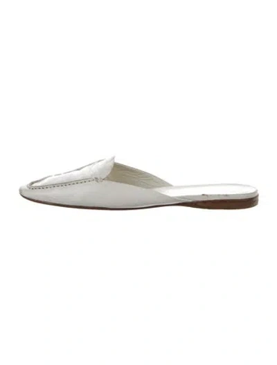 Pre-owned Jil Sander Leather Mules In White