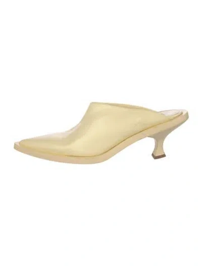 Pre-owned Jil Sander Leather Mules In Yellow