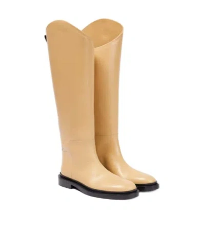 Jil Sander Leather Over-the-knee Boots In Multi
