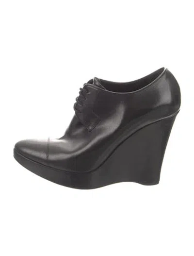 Pre-owned Jil Sander Leather Oxfords In Black