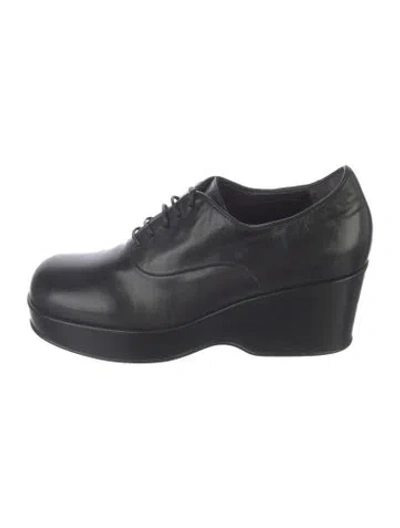 Pre-owned Jil Sander Leather Oxfords In Black