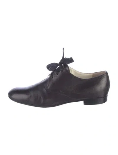 Pre-owned Jil Sander Leather Oxfords In Blue
