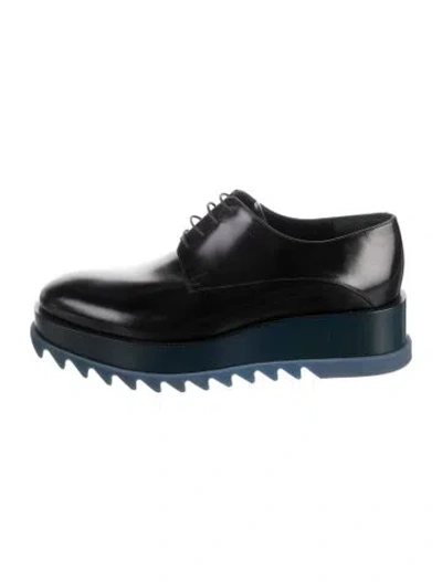 Pre-owned Jil Sander Leather Oxfords In Blue