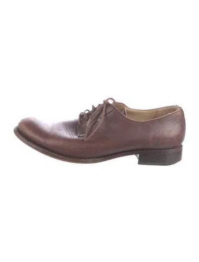 Pre-owned Jil Sander Leather Oxfords In Brown
