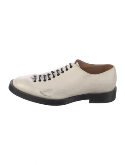 Pre-owned Jil Sander Leather Oxfords In Neutral