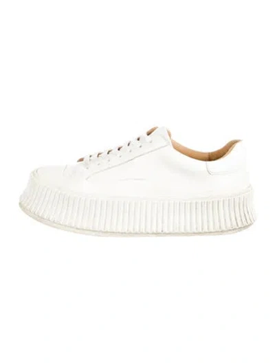 Pre-owned Jil Sander Leather Oxfords In White