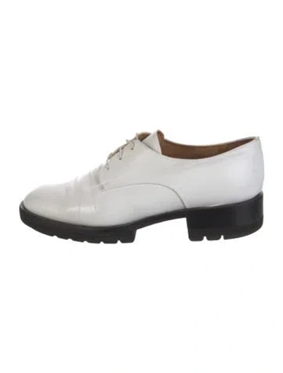 Pre-owned Jil Sander Leather Oxfords In White