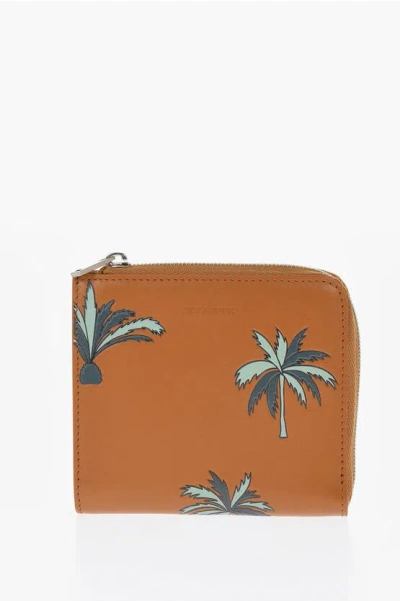 Jil Sander Leather Palm Wallet With Zipped Closure