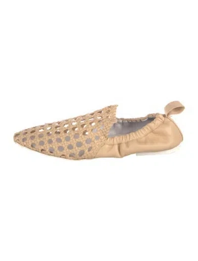 Pre-owned Jil Sander Leather Patterned Ballet Flats In Neutrals