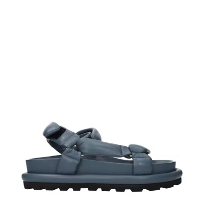 Jil Sander Leather Platform Men's Sandals In Multi