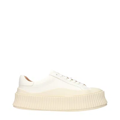 JIL SANDER JIL SANDER LEATHER PLATFORM SNEAKER