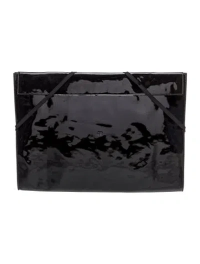 Pre-owned Jil Sander Leather Portfolio In Black
