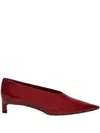 Jil Sander Glossed-leather Pumps In Red