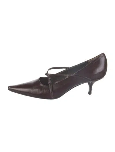 Pre-owned Jil Sander Leather Pumps In Brown