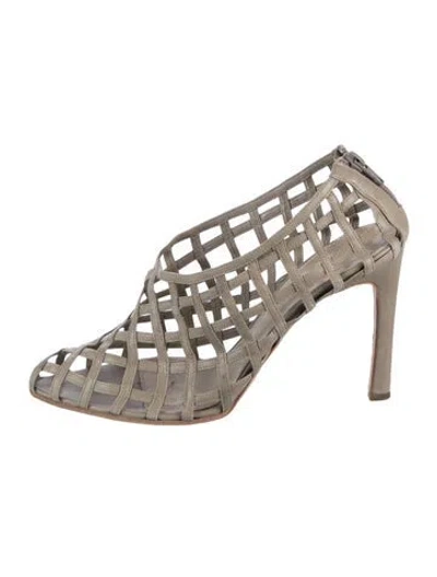 Pre-owned Jil Sander Leather Pumps In Grey