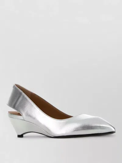 Jil Sander Leather Pumps Pointed Toe Metallic Finish In Multi