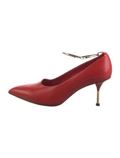 Pre-owned Jil Sander Leather Pumps In Red