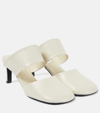 Jil Sander Mules Aus Leder In Weiss
