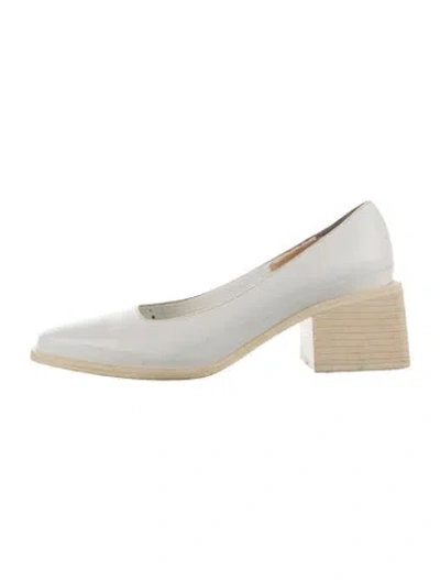 Pre-owned Jil Sander Leather Pumps In White