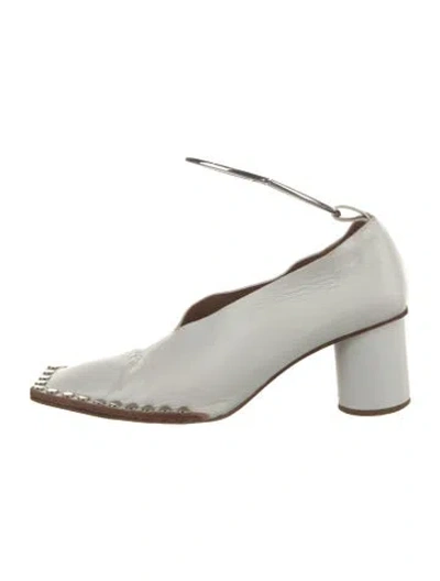 Pre-owned Jil Sander Leather Pumps In White