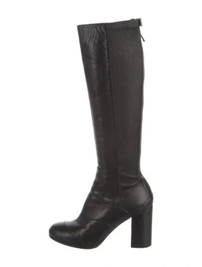 Pre-owned Jil Sander Leather Riding Boots In Brown