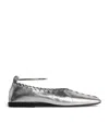 Jil Sander Ankle-bracelet Ballet Flats In Gray