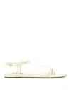 Jil Sander 10mm Leather T-bar Sandals In White