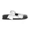 Jil Sander Black Leather Sandals With Buckle Detail
