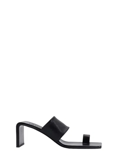 Jil Sander 75mm Leather Sandals In Black