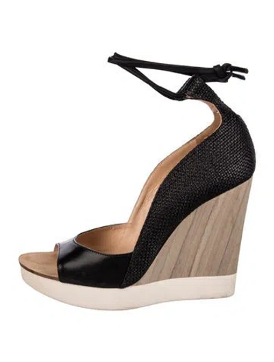 Pre-owned Jil Sander Leather Sandals In Black