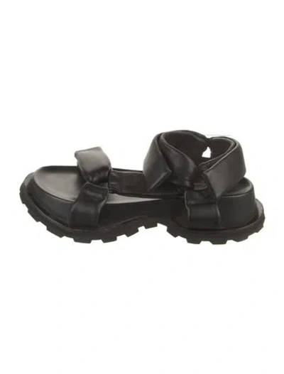 Pre-owned Jil Sander Leather Sandals In Black