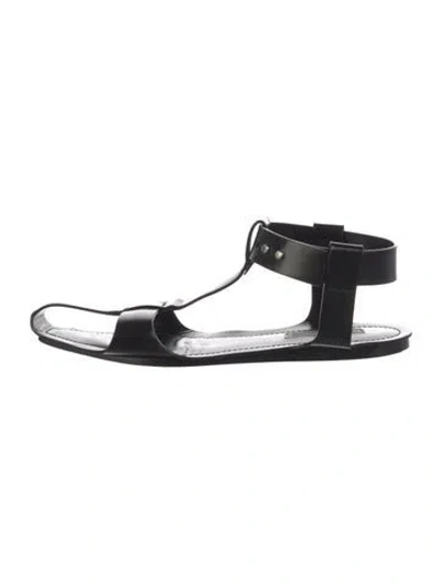 Pre-owned Jil Sander Leather Sandals In Black