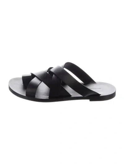 Pre-owned Jil Sander Leather Sandals In Black