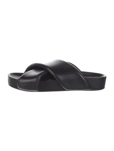 Pre-owned Jil Sander Leather Sandals In Black