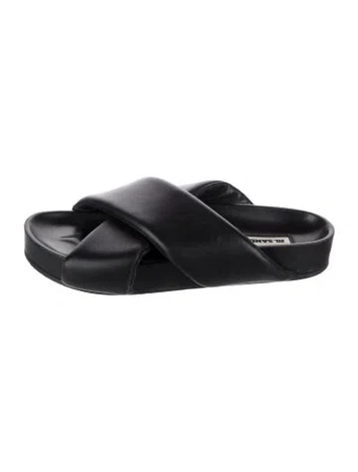 Pre-owned Jil Sander Leather Sandals In Black